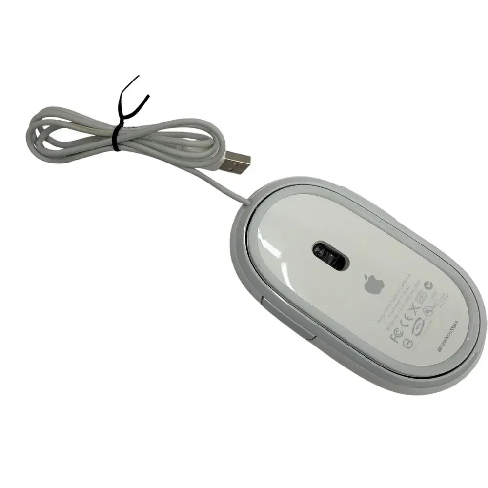 Apple Mighty Mouse A1152 Wired USB Optical Mouse White